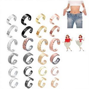 Anillo Terapéutico de Drenaje Linfático Magnético de Moda, Chapado en Oro Rosa, de Aleación, para Desintoxicación, para Mujeres, Hombres, Unisex, Regalo - Product Image 4