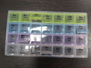 月間・週間用プラスチック製薬ケース、大容量28区画ピルケース（卸売） - Product Image 4