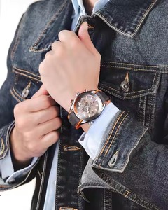 Reloj Automático PAULAREIS para Hombre, Mecánico, Correa de Lona y Caucho, Naranja, Azul, Rojo, Multifunción, Mes, Reloj Hombre Baratos - Product Image 3