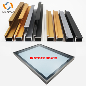 Profils <span class=keywords><strong>de</strong></span> cadre en <span class=keywords><strong>aluminium</strong></span> LENWA, nouvelle conception, faible MOQ, <span class=keywords><strong>pour</strong></span> <span class=keywords><strong>porte</strong></span> battante en verre <span class=keywords><strong>de</strong></span> dressing - Product Image 2