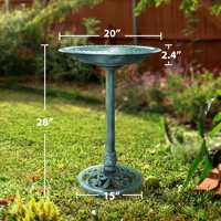 Bain d'oiseaux en plastique pour jardin extérieur, pot de fleurs, station d'alimentation traditionnelle pour oiseaux, 28 pouces de diamètre