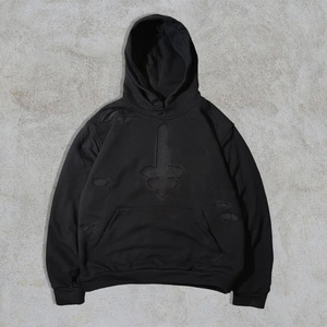 เสื้อมีฮู้ดสไตล์วินเทจสำหรับผู้ชายผ้าฟลีซผ้าฝ้าย100% คอตตอนเทอร์รี่ผ้าฟลีซแอซิดปัก3D มีฮู้ดทรงหลวมสำหรับฤดูหนาว - Product Image 1
