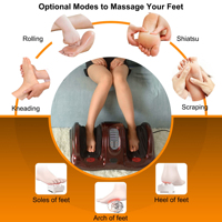Appareil de massage des pieds entièrement automatique Appareil de massage des pieds au mollet chauffant Masseur de jambes infrarouge électrique avec télécommande