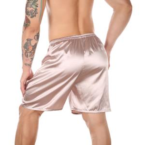 Pigiami estivi in seta da <span class=keywords><strong>uomo</strong></span> indumenti da notte Casual pantaloni da <span class=keywords><strong>uomo</strong></span> per dormire corti larghi e comodi fondi per dormire all'ingrosso e al dettaglio - Product Image 2