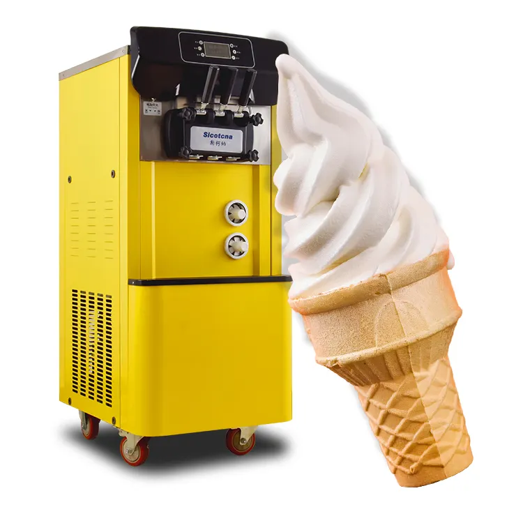 Commercio all'ingrosso 2024 di vendita calda in acciaio inox commerciale 3 sapore morbido gelato/macchina automatica per fare