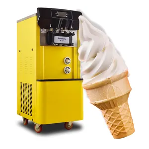 Venta al por mayor 2024 Venta caliente de acero inoxidable comercial 3 sabores helado suave/máquina de fabricación automática