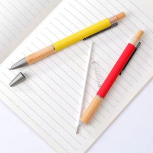 Father's Day Gifts Eco-Friendly Bamboo Metal <b>Retractable</b> Ballpoint Business Student Exam Signature <b>Pen</b> Back-To-School Essential - Product Image 2