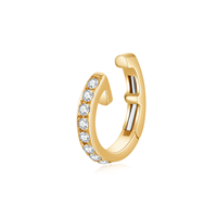 Pendientes de Clip Vintage Hechos a Mano con Diamantes Blancos Naturales Chapados en Oro de 18K, Joyería Clásica de Lujo para Mujer, Regalo para Bodas y Fiestas