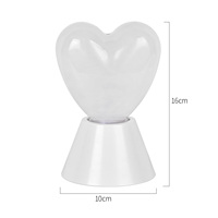 Appareils postmodernes scintillant cadeau coeur ombre 3D nuageux rvb couleur changeante bouton unique veilleuses pour Base blanche en plastique