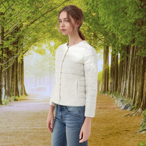 Vêtements en stock : Blouson matelassé simple grande taille à boutons et manches longues pour femme – Collection Hiver - Product Image 3