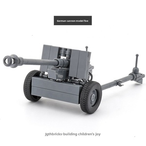 Figurines de construction en blocs de la Seconde Guerre mondiale allemandes, soviétiques et américaines, artillerie, grenades anti-char, lanceurs de missiles anti-aériens, jouets en plastique ABS - Product Image 5