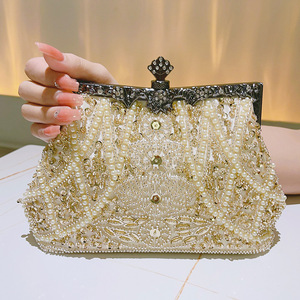 Bolso de Mano de Lujo con Perlas, de Alta Calidad, para Damas, Estilo Elegante para Fiestas y Bodas - Product Image 5