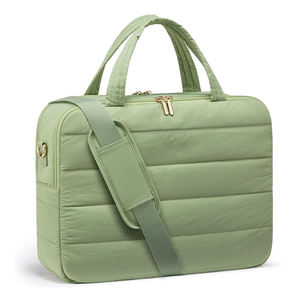 Sacoche d'ordinateur portable pour femmes, sac fourre-tout rembourré pour le travail, grande mallette <span class=keywords><strong>de</strong></span> 15,6 pouces, sac à bandoulière léger et décontracté matelassé - Product Image 3