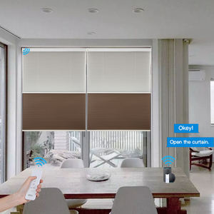 Honeycomb Blinds Hexagon Sunshade Sliding <strong>Door</strong> Cordless Honeycomb Blind Window Double Motor Control Top Down Bottom up - Product Image 1