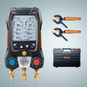 Testo 550s Smart Digital Manifold Kit with Wireless Clamp <b>Temperature</b> <b>Probes</b> for Tools - Product Image 2