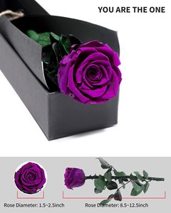 ดอกกุหลาบอมตะสีม่วง <span class=keywords><strong>MC</strong></span> Long Lasting Stabilized บรรจุกล่อง ของขวัญสำหรับวันรับปริญญา อีสเตอร์ วันแม่ วันวาเลนไทน์ - Product Image 2