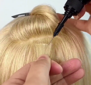 Système d'Extensions Capillaires Invisibles LED UV Sans Dommage avec Lampe LED à Polymérisation UV et Résine Gélifiée - Product Image 5