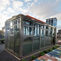 Maison modulaire en conteneur portable de luxe en fibre de verre personnalisée en Chine, prix raisonnable, 20 pieds, 40 pieds, panneau sandwich
