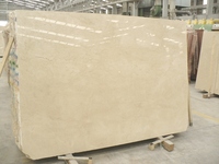Grande dalle de marbre beige Crema Marfil naturel, polie, moderne, imperméable, pour les projets de construction à grande échelle