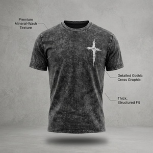 เสื้อยืดคอตตอน 100% หนัก 250 แกรม ทรงบ็อกซี่ โอเวอร์ไซส์ สไตล์วินเทจ สตรีทแวร์  แบบย้อมสีเอซิดวอช  รับผลิตเสื้อยืดเปล่าสำหรับแบรนด์ส่วนตัว - Product Image 3