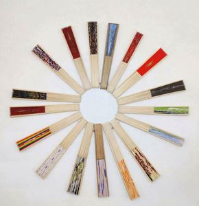 Abanico Plegable Chino Personalizado de 21 cm con Varillas de Bambú y Cubierta de Tela, Abanico de Mano Vintage - Product Image 5