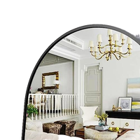 Miroirs de dressing pleine longueur modernes Jinn Home, en verre doré, noir, blanc, à poser ou à fixer au mur, design antique en arche pour salle de bain décorative