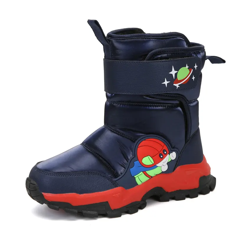 Yeni stiller moda toptan marka erkek sneaker yüksek kalite çocuk rahat ayakkabılar meslek kar botları çocuk sivri marka logosu