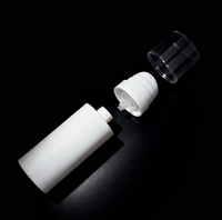 Bouteilles à pompe en plastique PP PE 50ml 80ml 110ml personnalisées bouteille sans air pour soins de la peau cosmétique bouteille de crème de lotion sous vide blanche