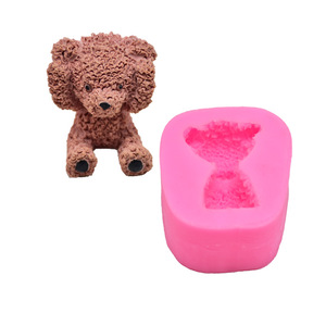 Moule en résine en forme d'ours avec manchon thermoscellé pour bougies, modèles de voitures, plâtre, DIY 3D créatif, durcissement à froid, artistique, blanc, taille personnalisée - Product Image 3