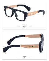Nouveauté Lunettes de vue noires de luxe Monture en acétate optique Lunettes de vue tendance