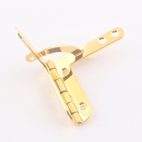 Charnière à quadrant en métal couleur or 39x43mm pour boîte à bijoux en bois, accessoires de valise