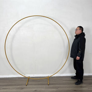 Arco Metálico Redondo Dorado Moderno, Soporte para Fondo de Boda, Marco para Arco de Flores y Decoración de Escenario para Fiestas - Product Image 1