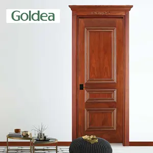 New interior room Veneer door design solid wooden doors Modern door with inlay