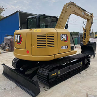 Excavatrice sur chenilles hydraulique Caterpillar CAT 308 d'occasion de 8 tonnes avec pince, prix compétitif, importée du Japon, à vendre