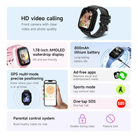 Smartwatch per Bambini 2026 con SIM 4G, Telefono Cellulare, Chiamata SOS, Videochiamata, Tracciamento GPS, Display AMOLED