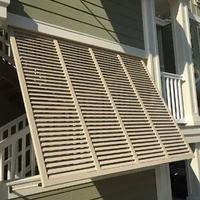 Persiennes étanches décoratives Standard cadre en aluminium auvent obturateur fenêtre pour Villa maison météo aluminium carré évent persienne