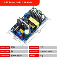 Carte d'alimentation à découpage haute puissance 12V module de réduction et de stabilisation de tension module d'alimentation AC-DC module 12V 2A 4 A6A8A