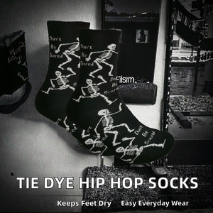 Calcetines de Moda Hip Hop al por Mayor, Transpirables, Casuales de Otoño, para Hombre, Unisex, Estilo Urbano, de Skateboard, de Algodón - Product Image 2