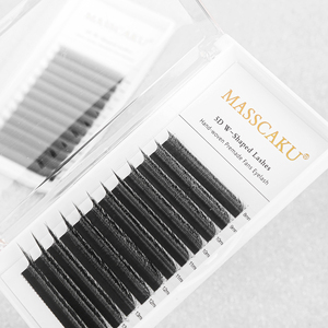 Anpassbares Logo YY 3D 4D 5D W-Form Wimpern L/LU/M Curl W Wimpernverlängerungen Vorgefertigte Volumenfächer Falsche Wimpern Autofan-Bündel - Product Image 1