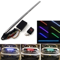 Tira de Luces LED RGB de Alta Calidad de 22 Pulgadas 5050 con 48 Bombillas LED, Efecto Estroboscópico Knight Rider + Control Remoto para Automóviles