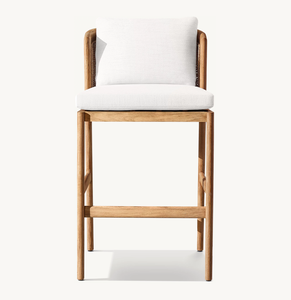 LUXORA Ensemble extérieur pour hôtel resort patio et jardin Tabouret de <span class=keywords><strong>bar</strong></span> et de comptoir <span class=keywords><strong>en</strong></span> <span class=keywords><strong>teck</strong></span> Hauteur Mobilier d'extérieur moderne de luxe Tabouret de <span class=keywords><strong>bar</strong></span> - Product Image 2