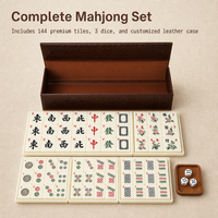 Mini jeu de Mahjong 30 mm, portable pour les voyages, jeu de tuiles chinoises pour la famille, le camping, le dortoir, avec tuiles jaunes ivoire et boîte