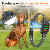 Neues Design 6-Modus Ultraschall-Hundehalsband mit Vibrations- und Elektroschock-Funktion gegen Bellen >20 Stunden Laufzeit