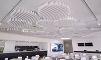 Panneau acoustique décoratif en laine de fibre de verre Carreau de plafond Matériau d'isolation thermique pour l'isolation et la décoration