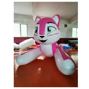 공장 사용자 정의 2m 긴 광고 풍선 핑크 고양이