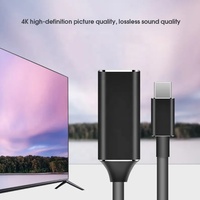 Câble USB-C vers HDTV 4K 60Hz en aluminium, adaptateur USB-C vers HDTV 4K 30Hz pour ordinateur portable, MacBook, TV, PC