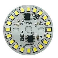Panneau lumineux LED rond haute tension 220V 3W 5W 7W 9W 12W 15W, sans driver, pour éclairage encastré et projecteur DIY