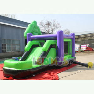 Venta caliente PVC verde <span class=keywords><strong>Smash</strong></span> Casa de rebote Combo superhéroe Castillo de salto con tobogán mojado y seco castillo hinchable con soplador - Product Image 4