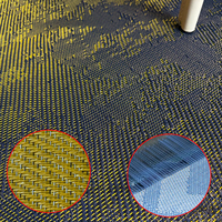 Rouleau de moquette tissée en PVC style Bolon, antidérapant, adhésif, imperméable, résistant à l'usure, revêtement de sol en vinyle pour usage commercial