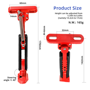 Ulip V2 17 CM Red Black <b>Adjustable</b> Fit for 9bot Max G30 Electric Scooter Kickstand Aluminum Foot Support <b>Footrest</b> Side Stand - Product Image 2
